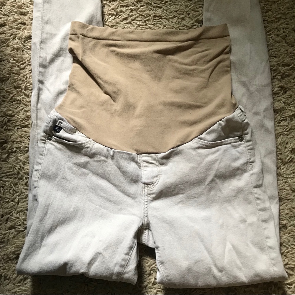 AG Designer Khaki Maternity Jeans Size 27R